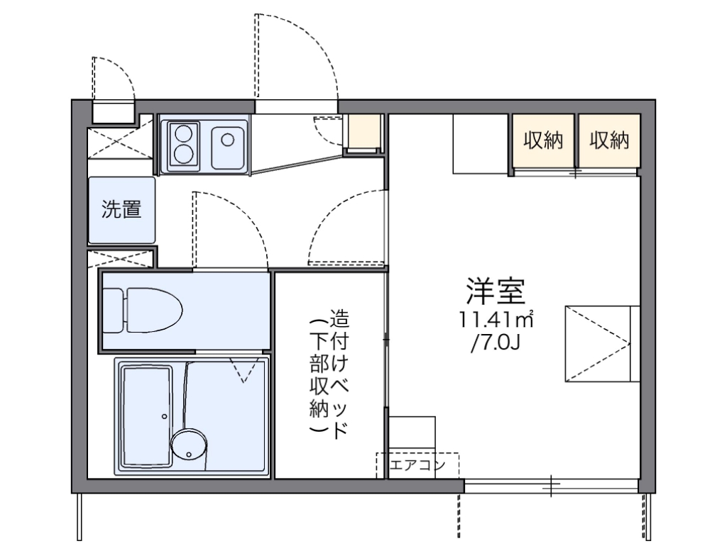 レオパレスプログレ　エヌベータ 間取り