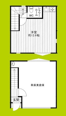 門真市小路町ガレージジハウス 間取り