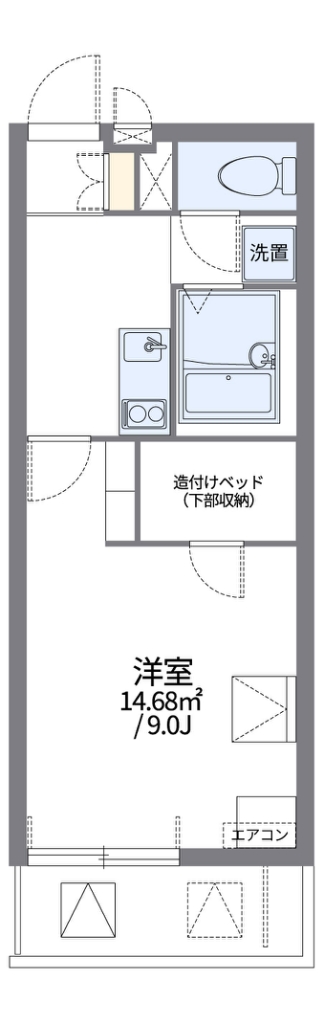 レオパレス真Ⅶ 間取り