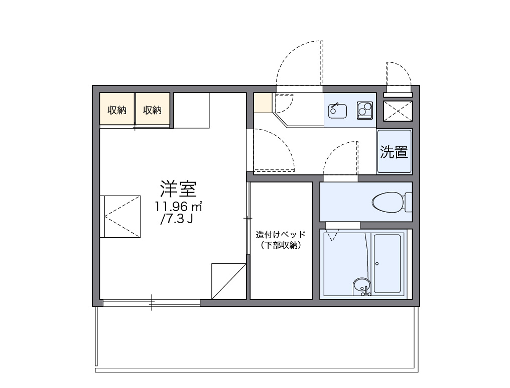 レオパレスセジュール新保 間取り