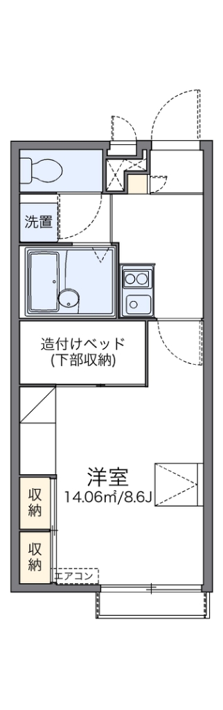 レオパレス花 間取り