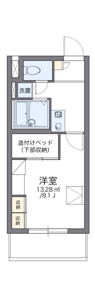 レオパレスチェリーロード 間取り