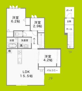 アレスハイム武庫之荘　A棟 間取り