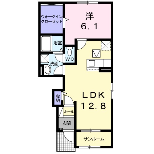 バンブス　Ⅰ 間取り