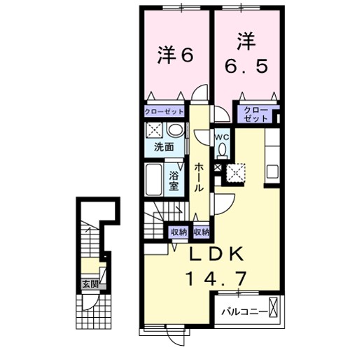 バーミィ　メロウⅡ 間取り