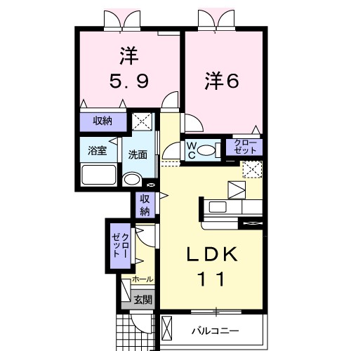 デーア　Ⅱ 間取り