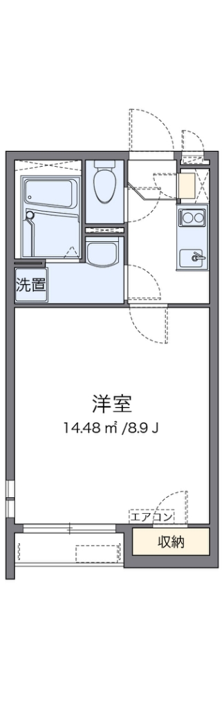 クレイノマイベイサイド８８４３ 間取り