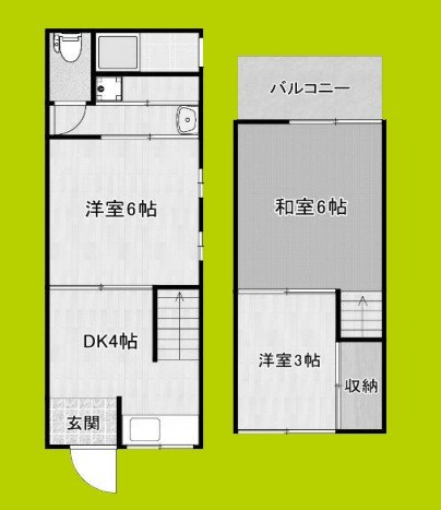 内代町3丁目貸家 間取り