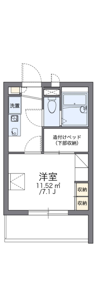 レオパレスセジュール新保 間取り