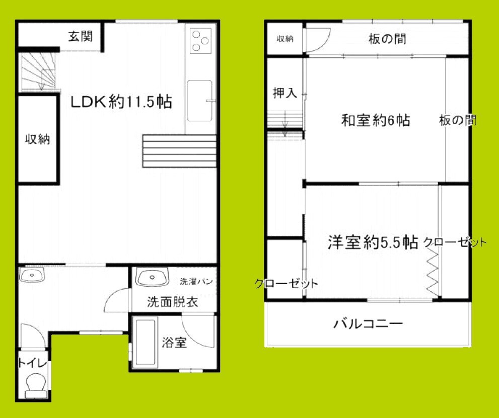 淀川区田川北貸家 間取り
