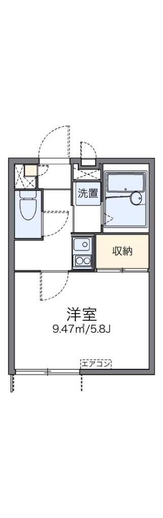 レオパレスモンターニュ日向 間取り