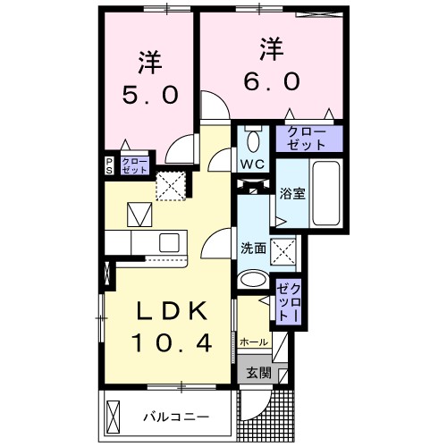 ルワンジュ草尾　Ⅲ 間取り