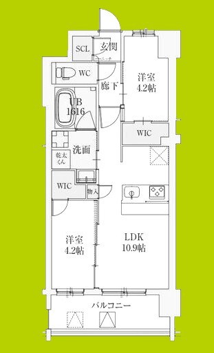 スプランディッド城東関目 間取り