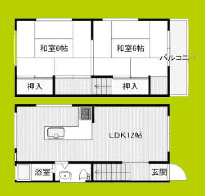 野里1丁目貸家 間取り