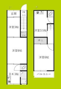 福町貸家 間取り