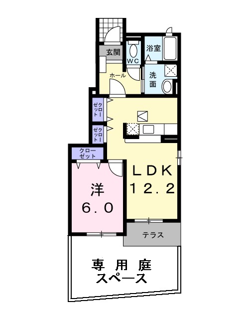 ヴィラ　グッド　ラックＢ棟 間取り