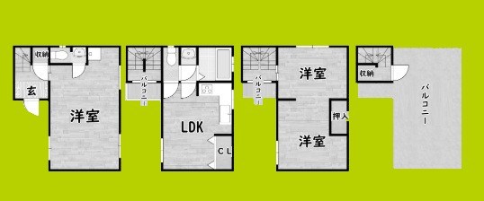 平野区加美西戸建 間取り