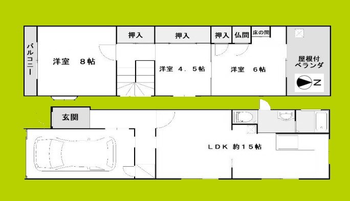 高倉町2丁目戸建 間取り図