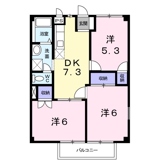 メゾンラメールⅡ 間取り