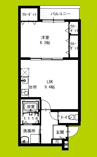 フジパレス北野田Ⅴ番館 間取り