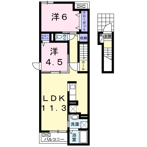 アヴェニュー　泉大津 間取り