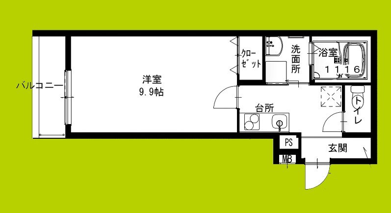 フジパレス沢良宜東Ⅱ番館 間取り