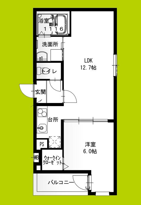 フジパレス沢良宜東Ⅱ番館 間取り