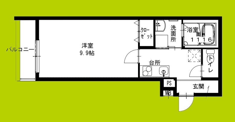 フジパレス沢良宜東Ⅲ番館 間取り