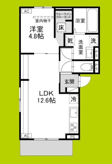 プレジール西堤Ⅱ 間取り