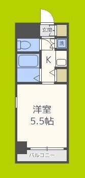 クラウンハイム夕陽丘 間取り