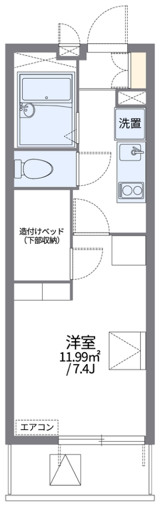 レオパレスドゥジェーム鳴尾 間取り