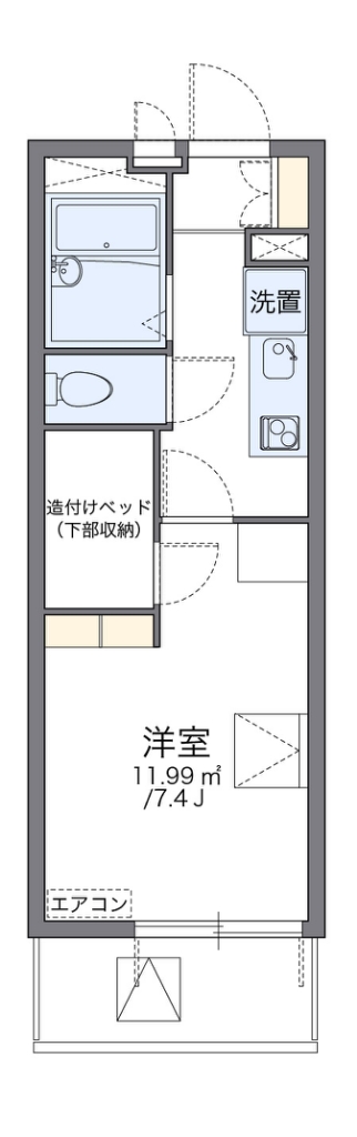 レオパレス鳴尾Ａ 間取り