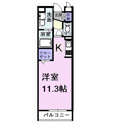 アンソレイエ　Ⅰ 間取り