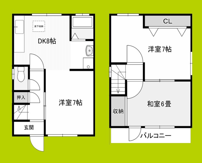 中島戸建て（中島1-23-258） 間取り
