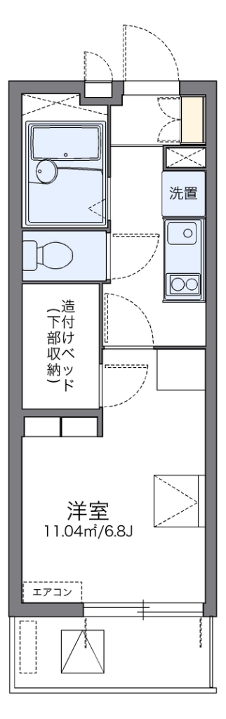 レオパレスおおさか御崎Ⅰ 間取り