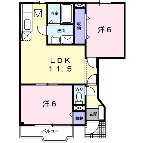 リバーサイドＡ館 間取り