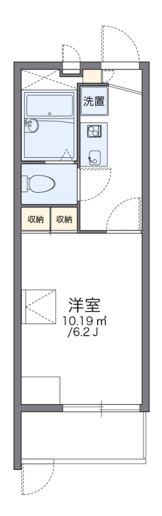 レオパレスクレール猪名寺 間取り