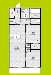 茨木市蔵垣内3丁目共同住宅新築工事 間取り