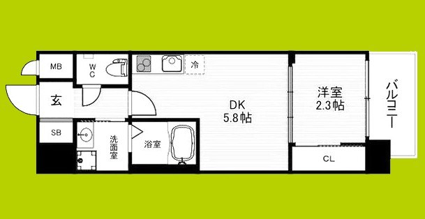 セレニテ南堀江エクラ 間取り図