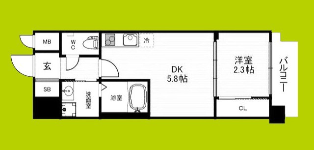 セレニテ南堀江エクラ 間取り図