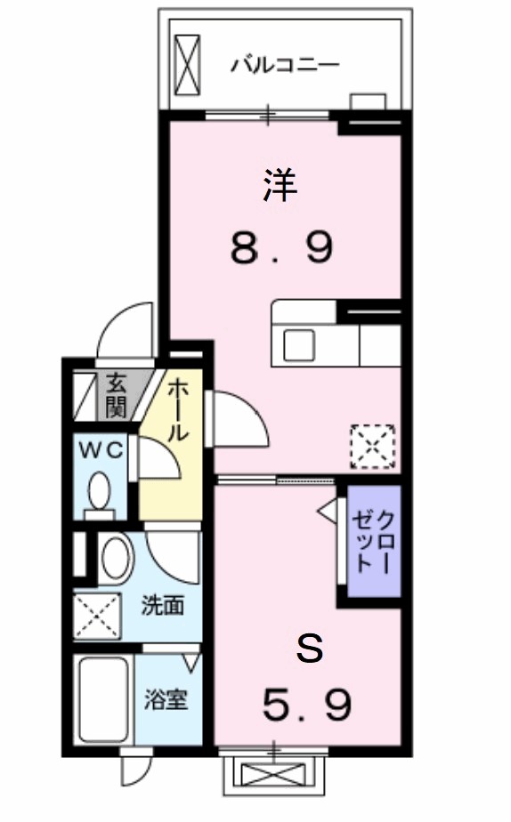 ルボアール箕面　Ａ棟 間取り