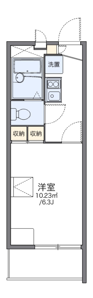 レオパレスヴァーグ難波 間取り