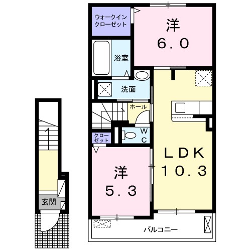 ケーズコート　鶴原Ⅱ 間取り