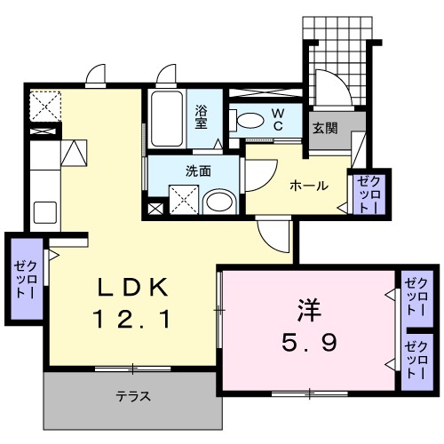 シェ　モア　Ⅰ 間取り