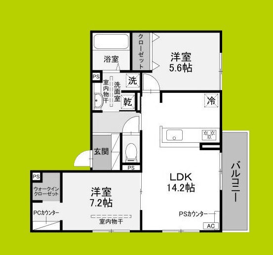 D-residence高槻市下田部B 間取り図