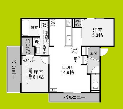仮称）D-residence高槻市下田部A棟PJ 間取り