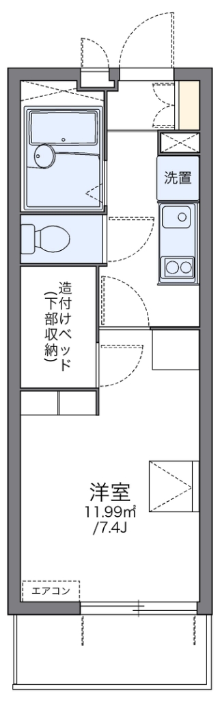 レオパレスラピスラズリ高井田 間取り