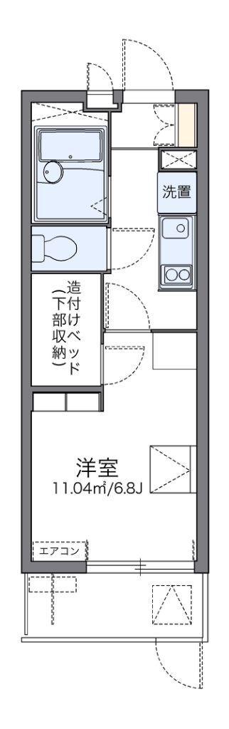 レオパレスウェストシティー 間取り