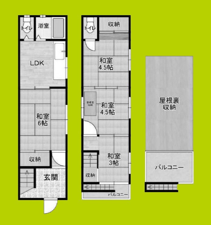 都島区都島本通4丁目戸建 間取り