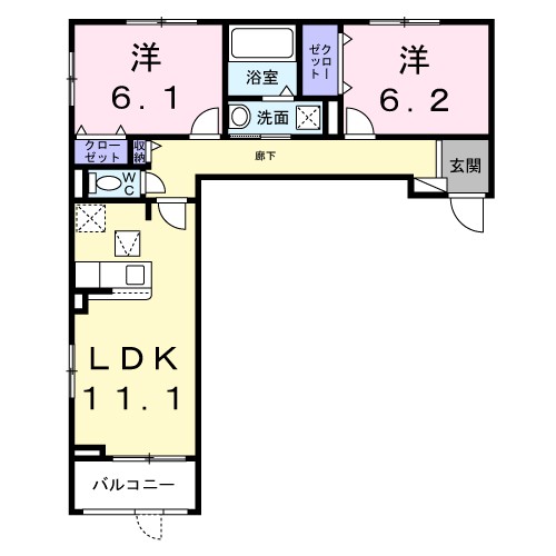 ルピナスＨｏｓｈｉｄａ 間取り